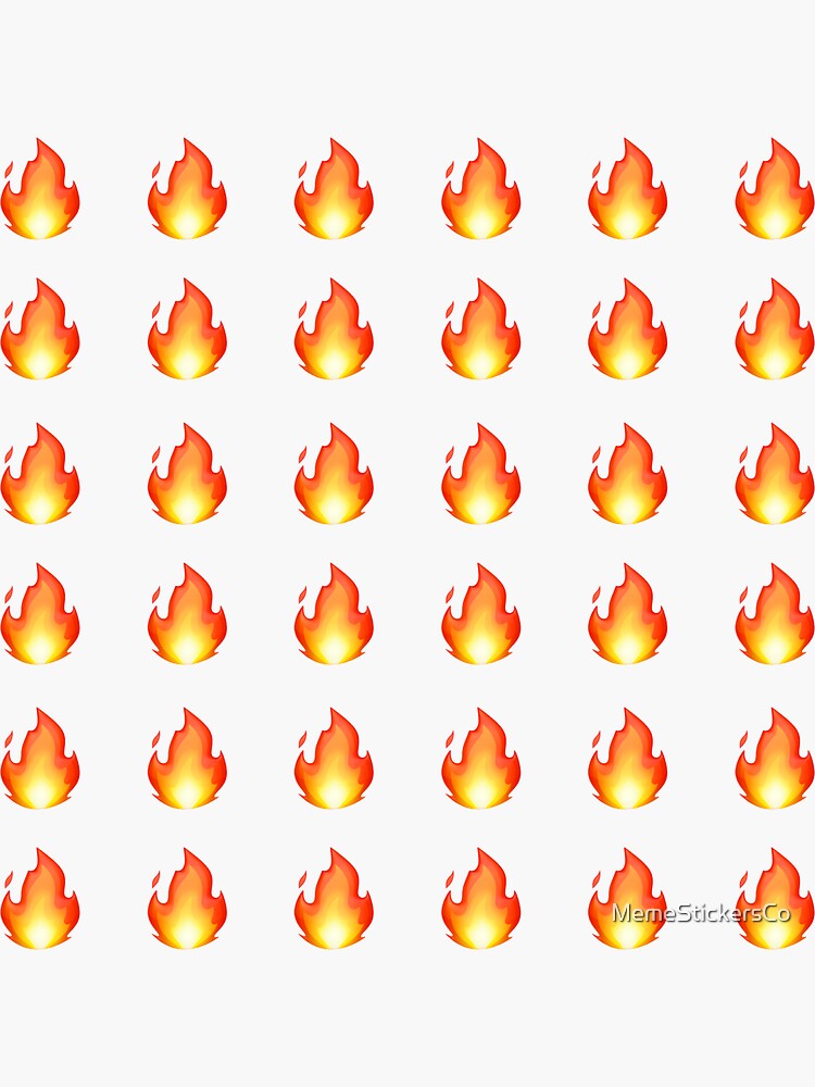 "Sheet of Fire/Lit Emojis 36 Pack MEDIUM OR LARGE ONLY" Sticker for
