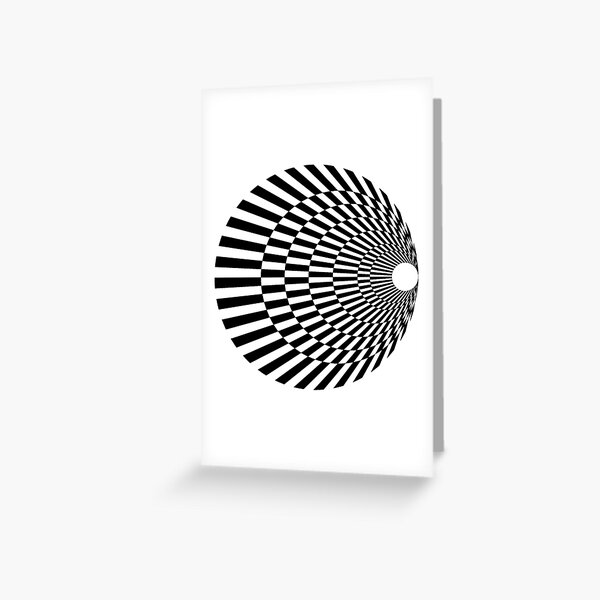Op-art 3D cone Greeting Card