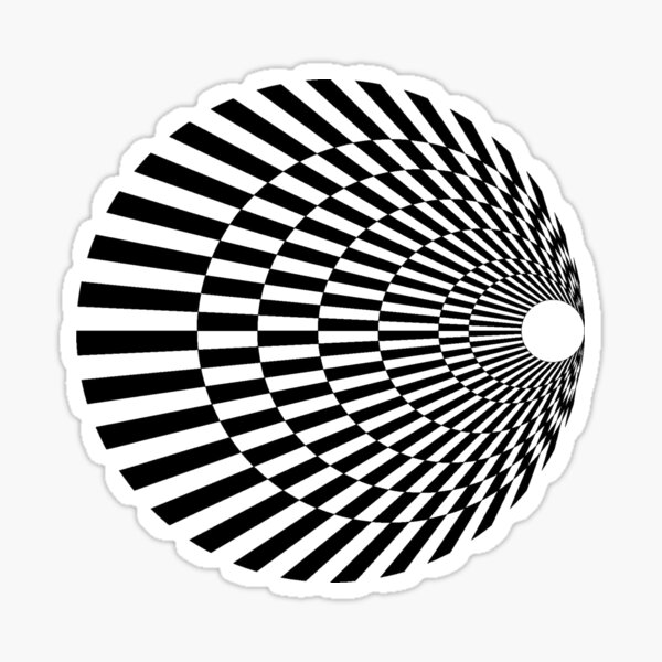 Op-art 3D cone Sticker
