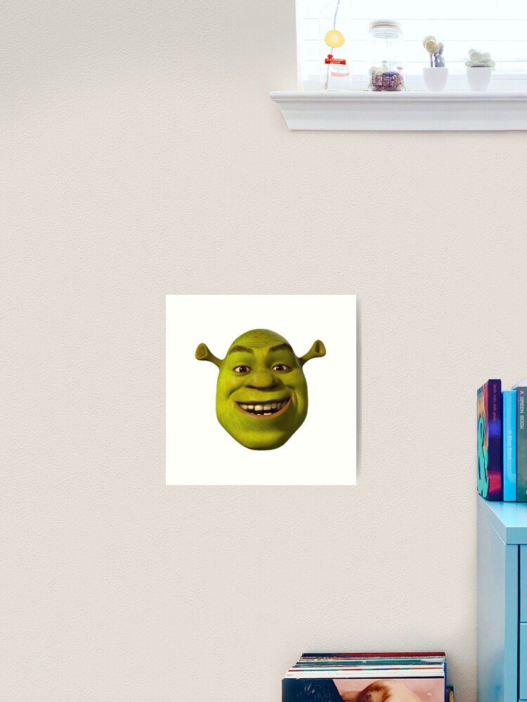 Giant Shrek Head Art Print for Sale by MemeStickersCo