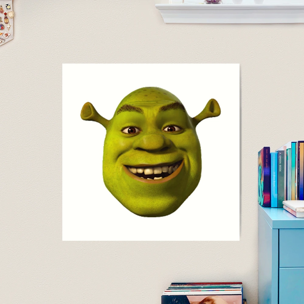 Giant Shrek Head Art Print for Sale by MemeStickersCo