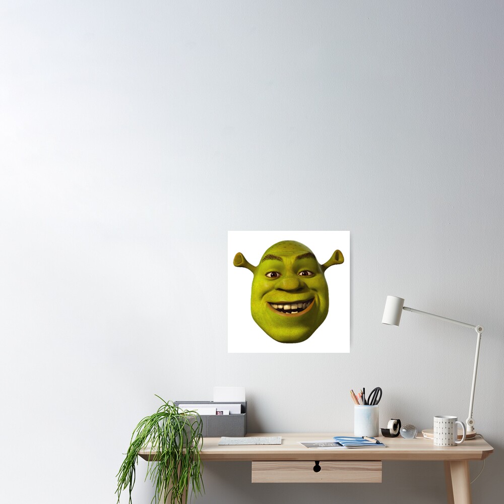 Giant Shrek Head Art Print for Sale by MemeStickersCo