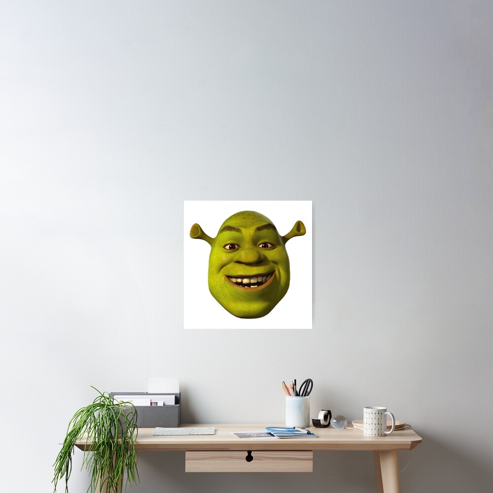 Giant Shrek Head Art Print for Sale by MemeStickersCo