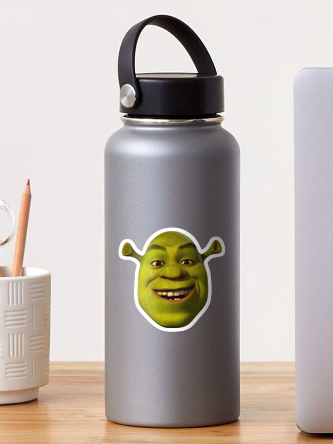 Giant Shrek Head Sticker By Memestickersco Redbubble - hide a giant shrek roblox