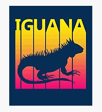 Retro 1980s Iguana Photographic Print