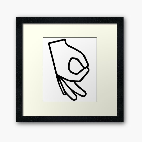 Circle game hand funny gotcha meme Made You Look Metal Print for Sale by  Draculaura2009