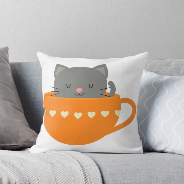 Item preview, Cute Grey Kitten // Tea Cup Kitten designed and sold by WandaStar.