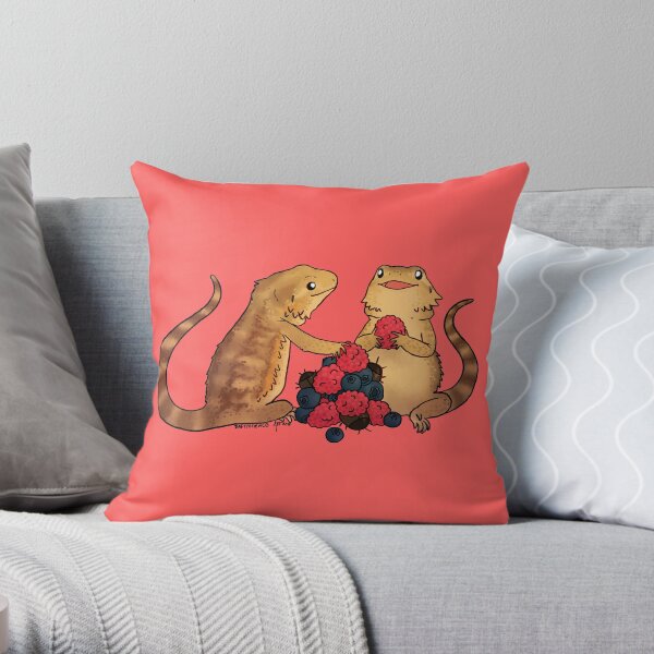 Beardies: Lucy and Lizzy Throw Pillow