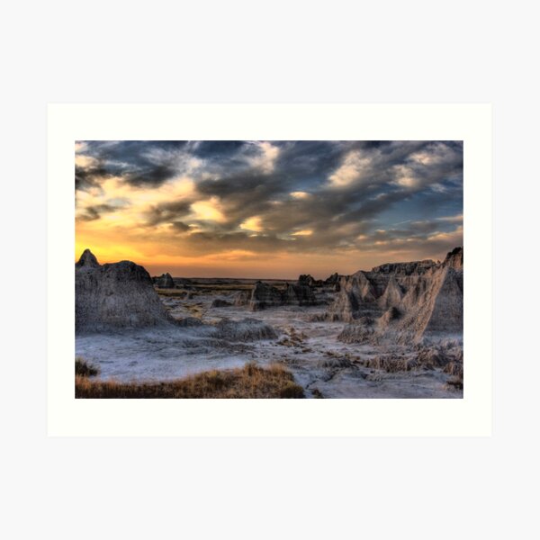 Sunset in the Badlands Art Print