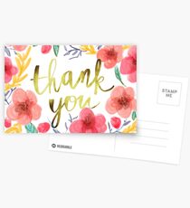 floral thank you card Postcards