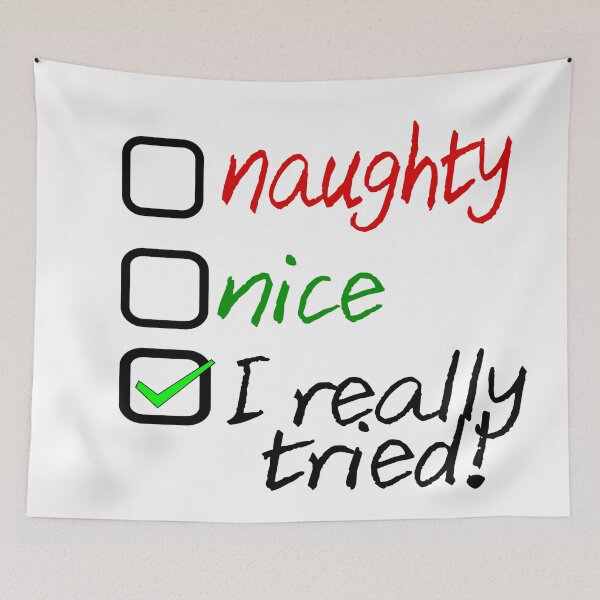 Item preview, NAUGHTY, NICE, I TRIED designed and sold by CalliopeSt.