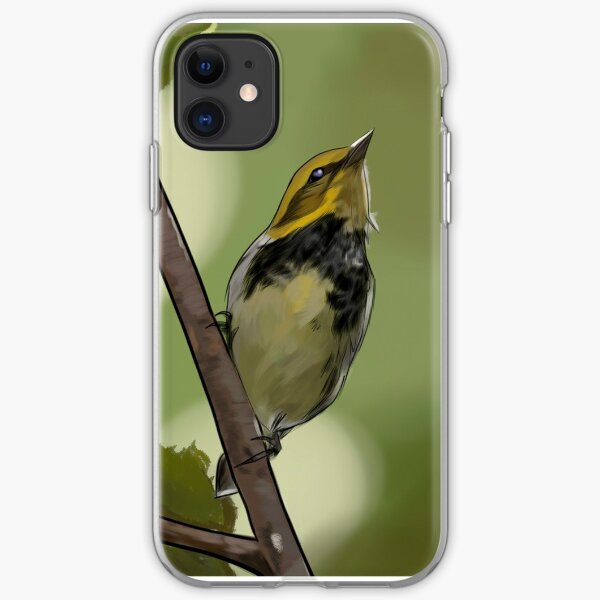 Black Throated Green Warbler iPhone Soft Case