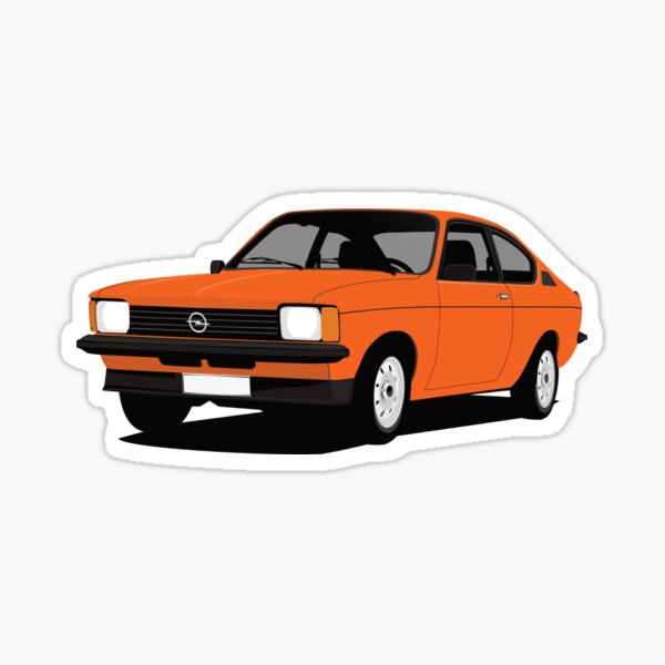 Opel Kadett C Coupe Abbildung Orange Sticker