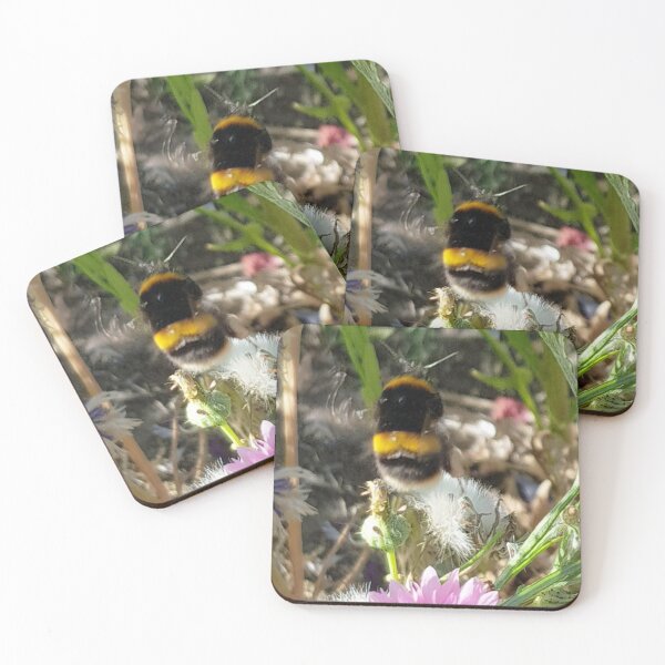 Item preview, Bumblebee 8 on cornflower pink breakfast over designed and sold by ellenhenry.