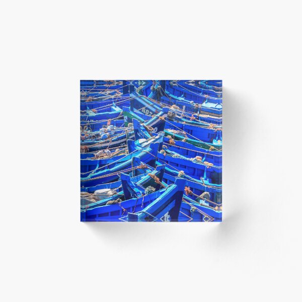 Fishing Boats in Essaouira Acrylic Block