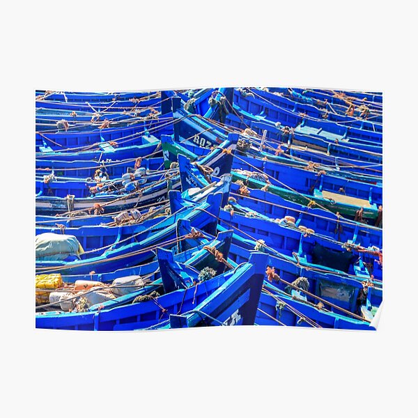 Fishing Boats in Essaouira Poster
