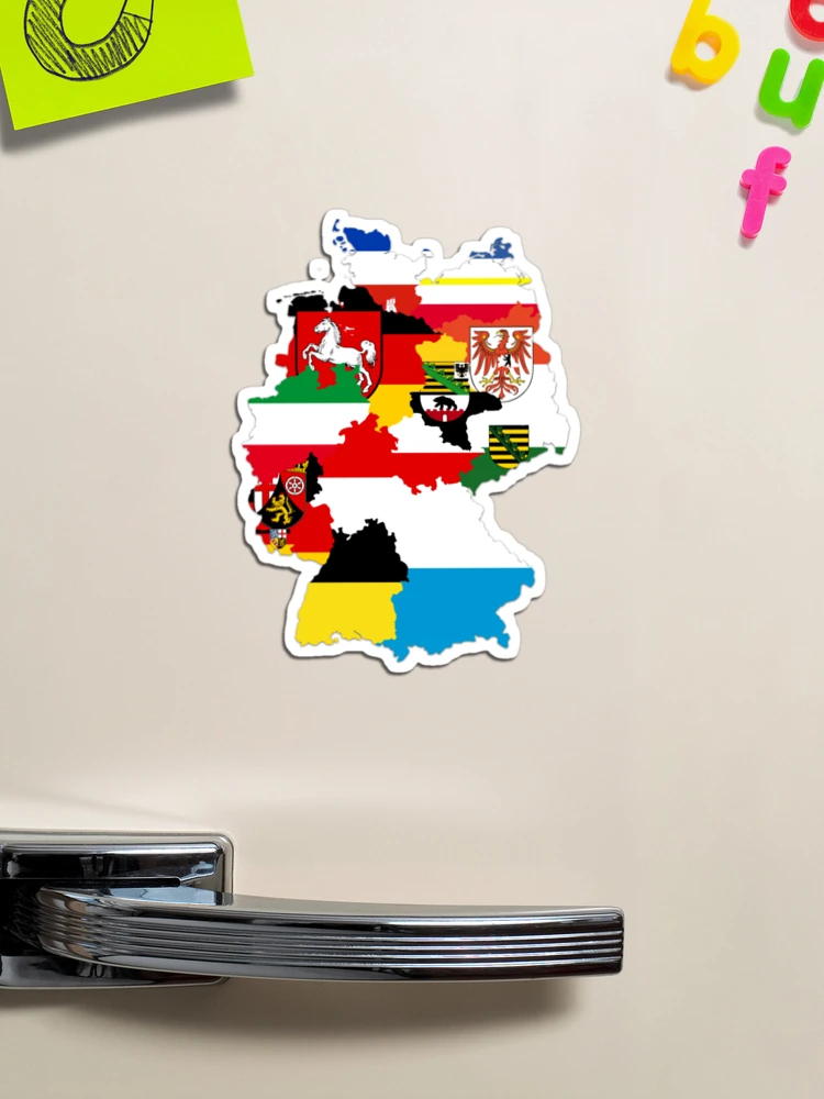 Brandenburg Germany Map Sticker Flag for Laptop Book Fridge Guitar