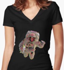Astronaut Women's Fitted V-Neck T-Shirt