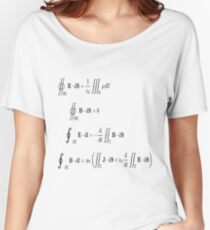 Maxwell's equations, #Maxwells, #equations, #MaxwellsEquations, #Maxwell, #equation, #MaxwellEquations, #Physics, #Electricity, #Electrodynamics, #Electromagnetism Women's Relaxed Fit T-Shirt