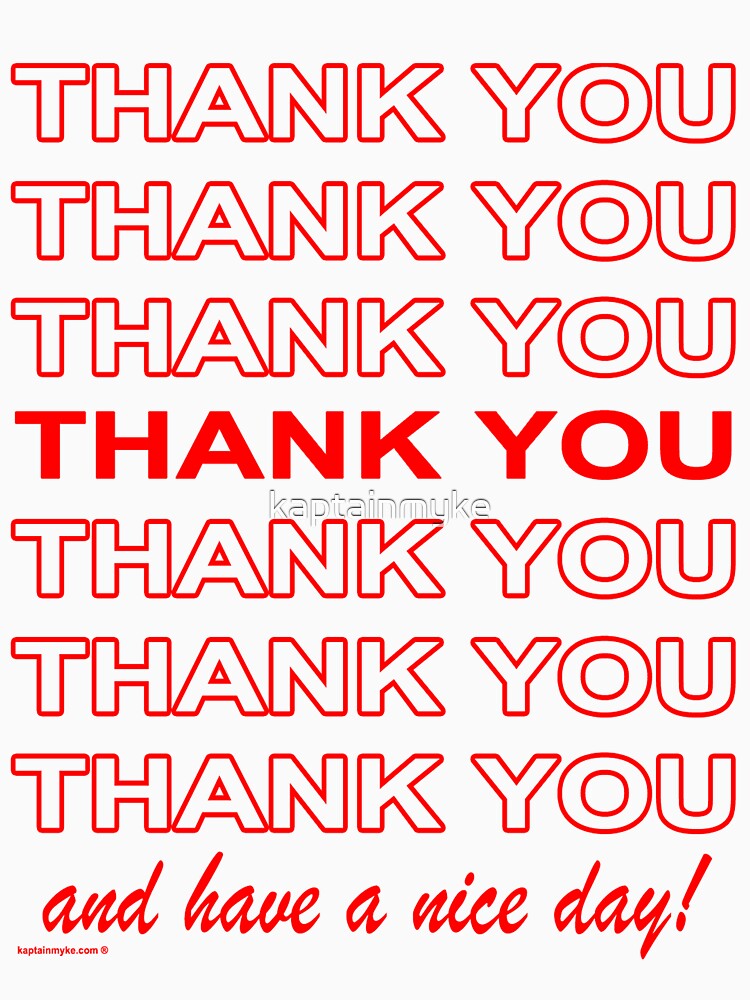 Thank You Shopping Bag by kaptainmyke