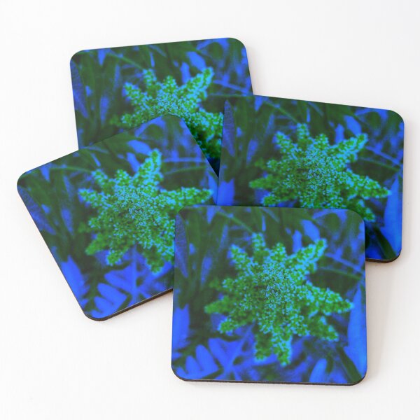 Item preview, Blue and Green Sumac Bloom designed and sold by The Rage Garden.