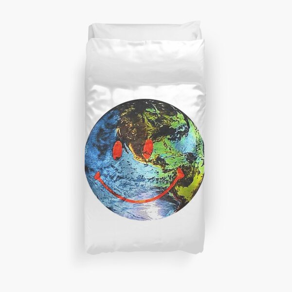 smile globe Duvet Cover