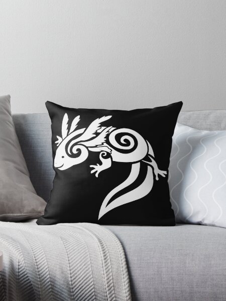 Vista previa del artículo con la obra «WhiteTribal Axolotl Mexican Salamander», diseñado y vendido por Stormslegacy.