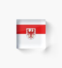 Flag of Brandenburg Germany Acrylic Block
