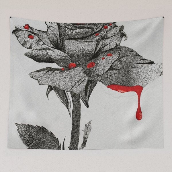 Item preview, Bloody Black and White Rose designed and sold by tamale48.