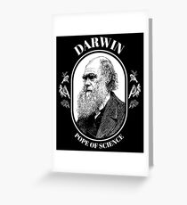 Charles Darwin Pope of Science Evolution Greeting Card