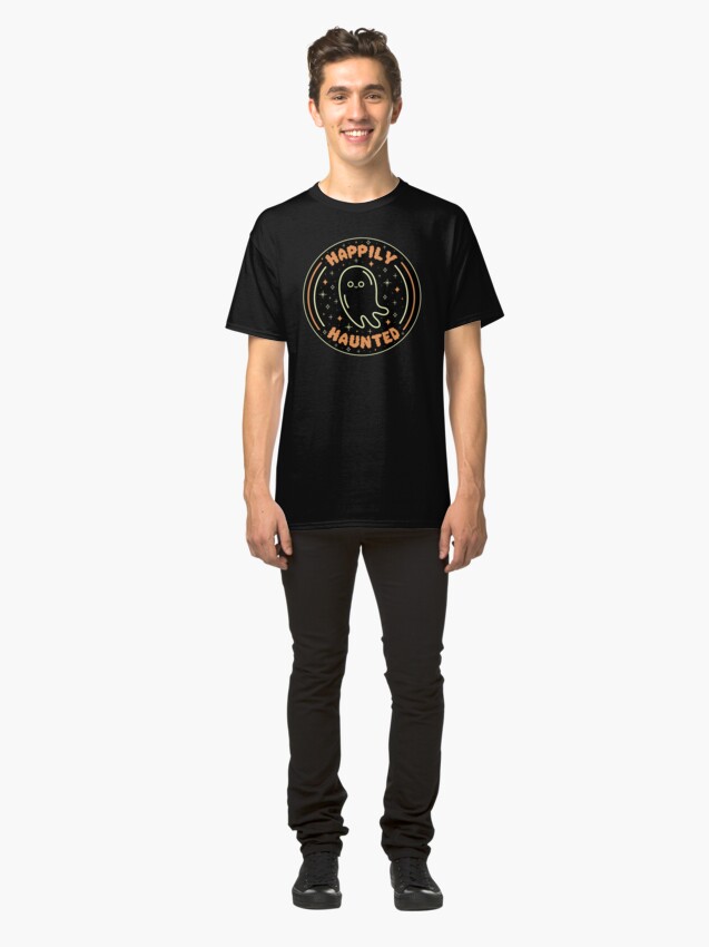 Alternate view of Happily Haunted Classic T-Shirt