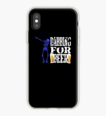 Funny Halloween Blue Skeleton Dabbing For Beer. Beer Lover Gift iPhone Case