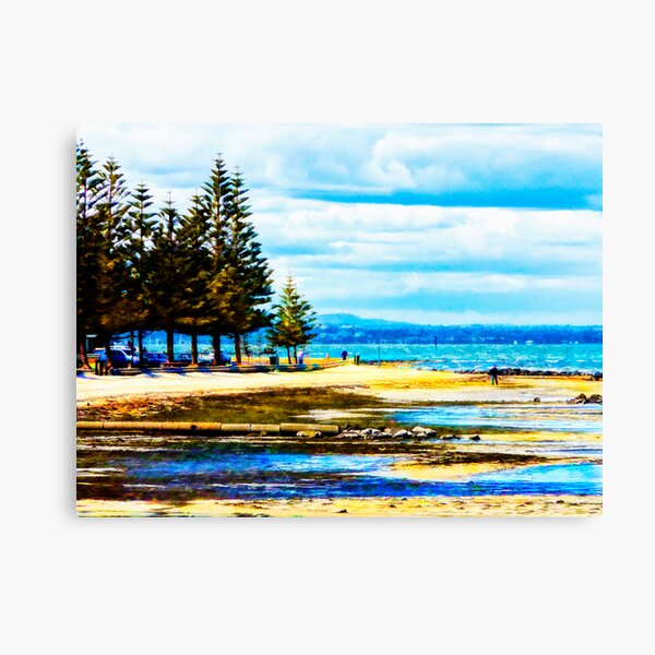 Altona Beach with The Dandenongs in the Distance Canvas Print