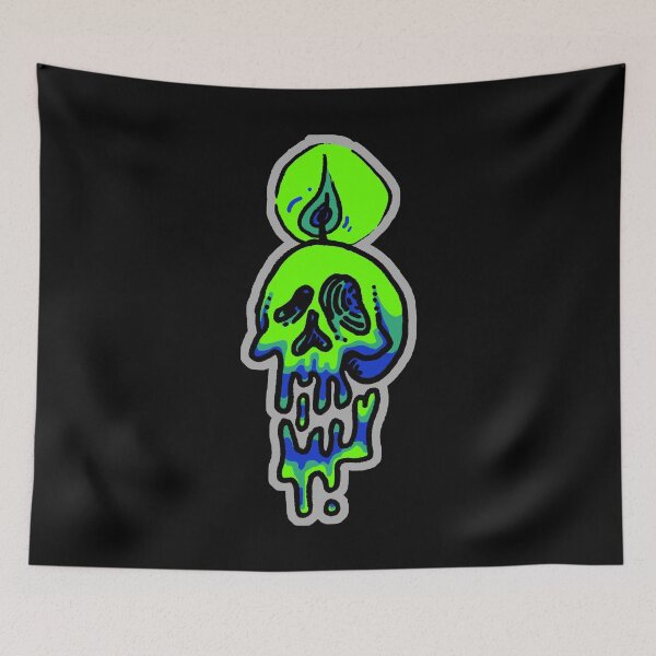 Item preview, Green Wax Skull designed and sold by CharlieRagnarok.