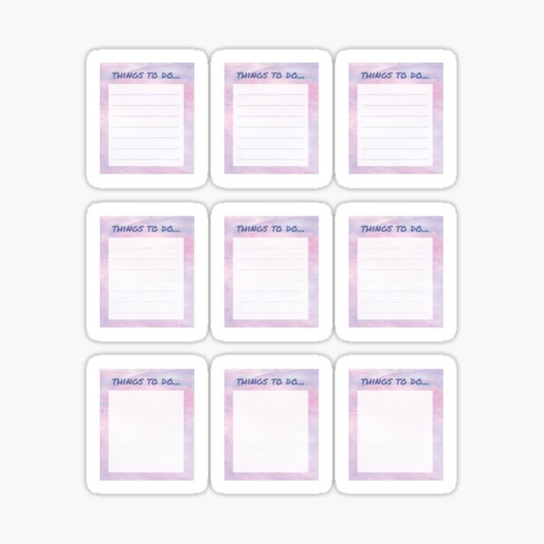 Things to do planner stickers Sticker
