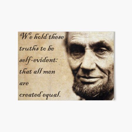 Equality Abraham Lincoln Art Board Print