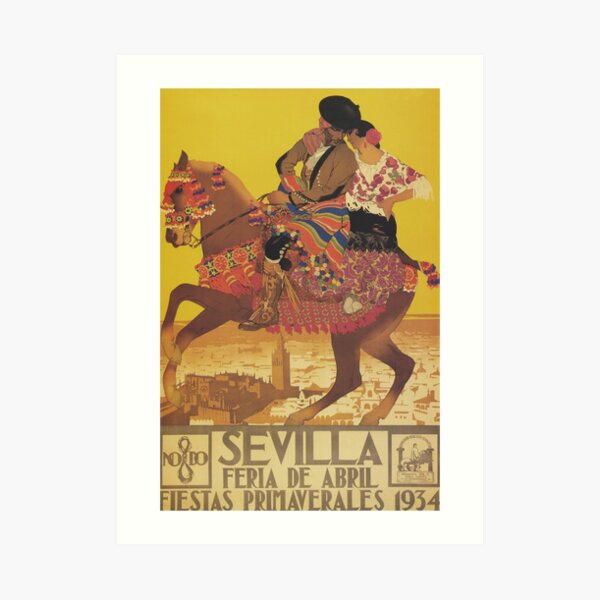 Seville Spain Vintage Travel Poster Art Print