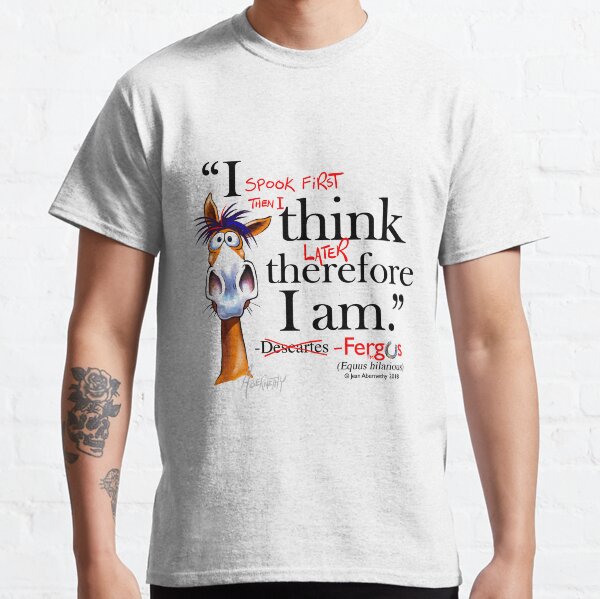 Fergus the Horse: Descartes (black) Classic T-Shirt