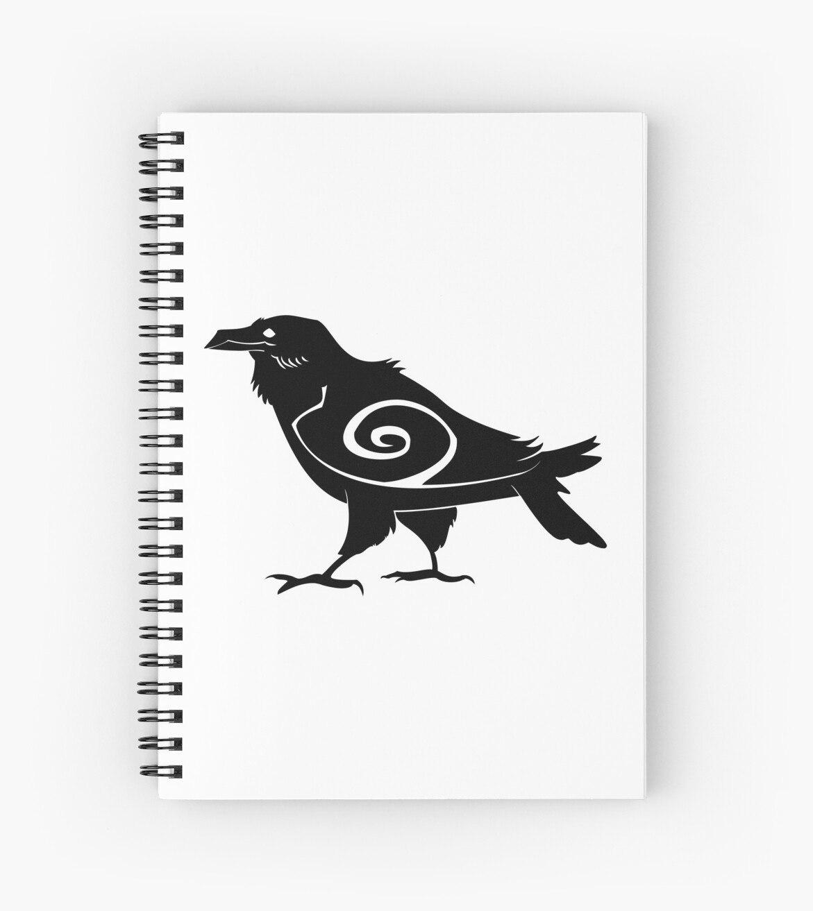 WHITE TRIBAL CROW T-SHIRT
