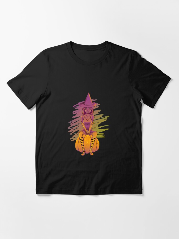 Alternate view of Witch Cutie on a Pumpkin Essential T-Shirt