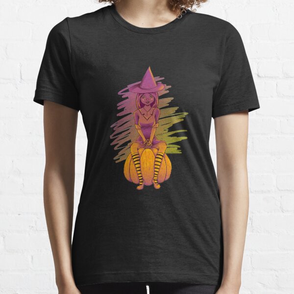 Witch Cutie on a Pumpkin Essential T-Shirt