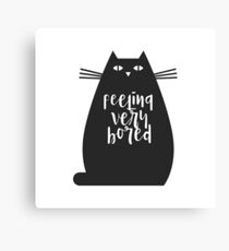 Feeling Very Bored Cat Canvas Print