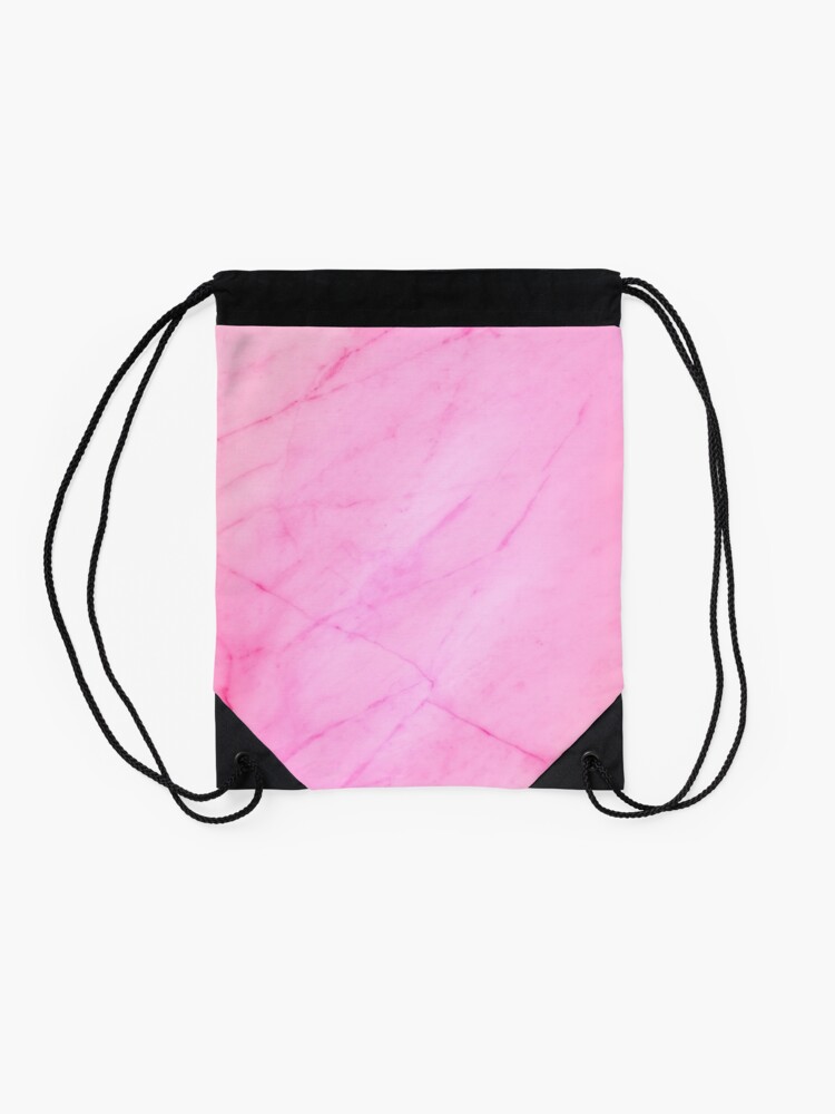 "Pink Marble " Drawstring Bag by newburyboutique Redbubble