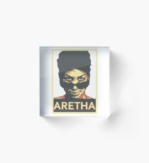 aretha franklin Acrylic Block