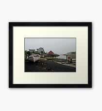Foggy day, Peggy's Cove Framed Print