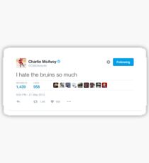 "I hate the Bruins so much" - Charlie McAvoy Sticker