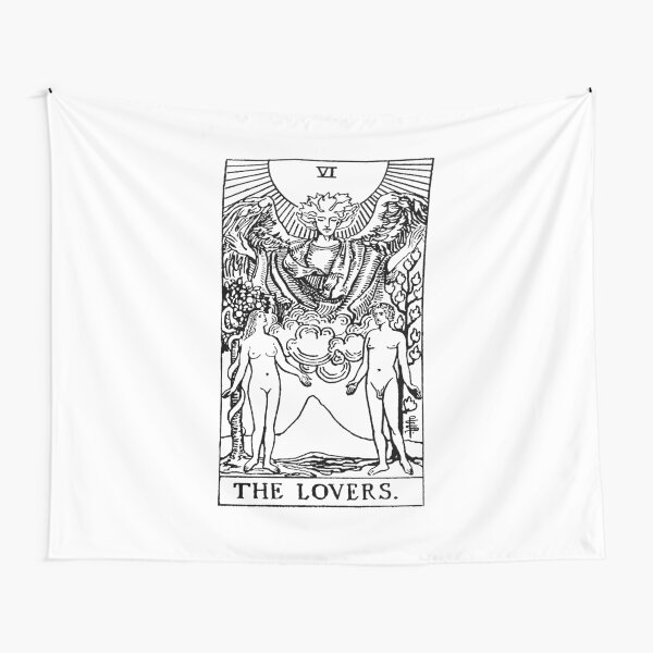 Lovers tarot card tapestry sale