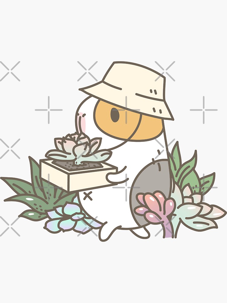 Thumbnail 3 of 3, Sticker, Bubu the Guinea Pig, Succulent Love designed and sold by Miri-Noristudio.