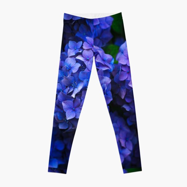 Purple Hydrangea Flowers Leggings