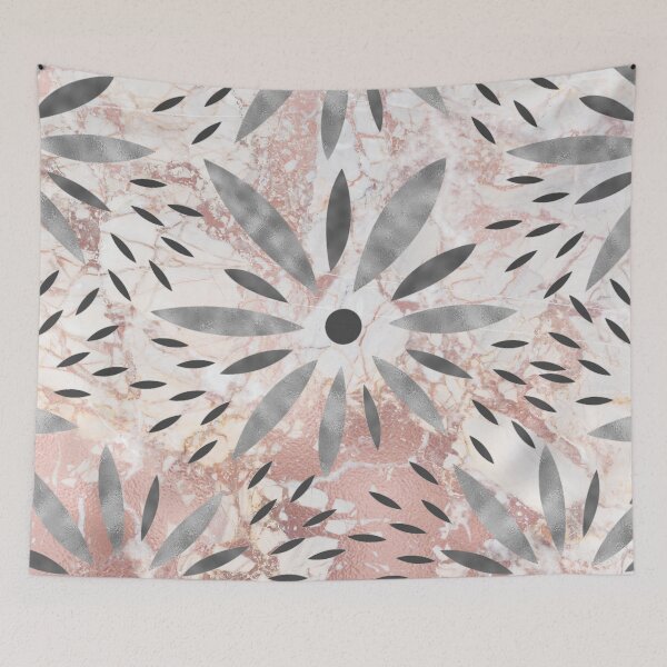 Item preview, Beautiful Silver Wildflowers on Rosegold designed and sold by cadinera.